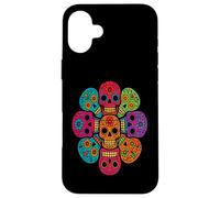 Art Mandala tête de Mort en Sucre coloré Coque pour iPhone 16 Plus