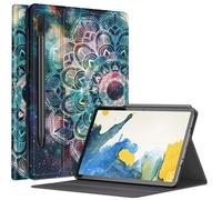 Art Mandalas Étui pour Samsung Galaxy Tab S8 (2022) / Galaxy Tab S7 (2020) 11", plusieurs angles de vue avec porte-stylo, mise en veille/réveil automatique pour Galaxy Tab S8 2022