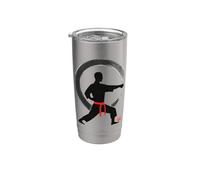 Art martial zen : karaté minimaliste méditation Gobelet isotherme en acier inoxydable double paroi