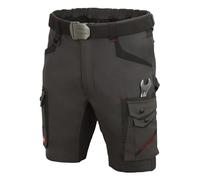 ART.MAS Professional 4DYNAMIC Short de Travail Homme Stretch - Pantalon de Travail Court 4-Way Stretch 260 g/m2, Short BTP Slim Fit avec Poches Outils, Anthracite-Noir