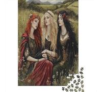Art médiéval 70x50cm/1000pcs Puzzle pour Adultes - Fille in The Field,Jouet De DIY