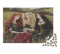 Art médiéval Cadeau Unique Décoration Intérieure Fille dans Les Champs Jeu ÉduChatif Challenge Toy Adultes & Enfants des 14 Ans 1000pcs (75x50cm)