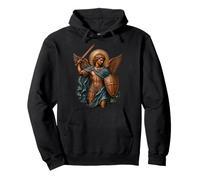 Art médiéval de l'archange Saint Michel, épée sacrée, Guerrier Sweat à Capuche