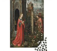 Art médiévalPuzzles 1000 Pièces pour Adultes, Figures Jardins Bâtimentsjeux ÉduChatifs, Décoration D'intérieur70x50cm/1000pcs