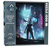 ART&MEEPLE Puzzle 1000 pcs 68x48 cm Haute Qualité + Poster 48x48 cm, Découpe Originale des pièces, Carton épais contrecollé des 2 côtés avec Papier Vernis - Chronicles of Crime 2400