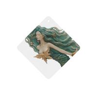 Art Mermaid Lot de 4 désodorisants de voiture durables pour homme et femme - Tablettes d'aromathérapie à suspendre - Carte parfumée - Pendentif de rétroviseur