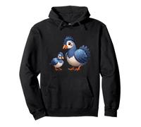 Art Mignon à Plumes Bleues pour Parents et naissants Sweat à Capuche