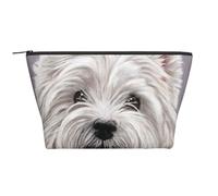 Art Mignon de Chien de West Highland Terrier imprimé, Trousse de Toilette Trousse de Maquillage Sac à cosmétiques Trousse de Toilette de Voyage Portable