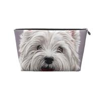 Art Mignon de Chien de West Highland Terrier imprimé, Trousse de Toilette Trousse de Maquillage Sac à cosmétiques Trousse de Toilette de Voyage Portable