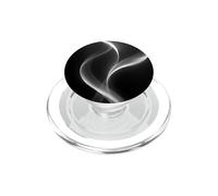 Art Minimaliste Abstrait aux Lignes Blanches incurvées PopSockets PopGrip pour MagSafe