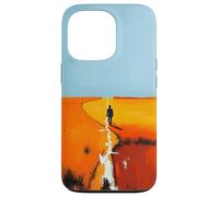 Art Minimaliste Abstrait du Chemin du désert Coque pour iPhone 13 Pro