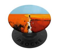 Art Minimaliste Abstrait du Chemin du désert PopSockets PopGrip Adhésif