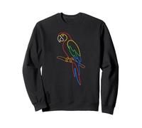 Art Minimaliste coloré Perroquet Une Ligne Sweatshirt