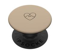 Art Minimaliste de la Ligne de randonnée Mountain Heart PopSockets PopGrip Adhésif