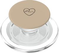 Art Minimaliste de la Ligne de randonnée Mountain Heart PopSockets PopGrip pour MagSafe