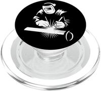 Art Minimaliste des Travailleurs de soudage Silhouette PopSockets PopGrip pour MagSafe
