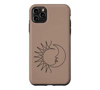 Art Minimaliste du Visage du Soleil et de la Lune Coque pour iPhone 11 Pro Max