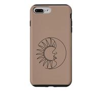 Art Minimaliste du Visage du Soleil et de la Lune Coque pour iPhone 7 Plus/8 Plus