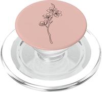 Art Minimaliste en Fleur de Cerisier Japonais pâle PopSockets PopGrip pour MagSafe