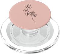 Art Minimaliste en Fleur de Cerisier Japonais pâle PopSockets PopGrip pour MagSafe
