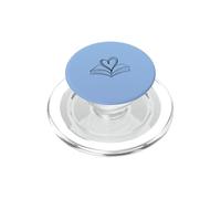 Art Minimaliste en Forme de cœur pour Amoureux du Livre Bleu Layette PopSockets PopGrip pour MagSafe