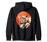 Art Minimaliste Japonais rétro des années 70 Hibou Spatial Sweat à Capuche