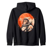 Art Minimaliste Japonais rétro des années 70 Singe Spatial Sweat à Capuche