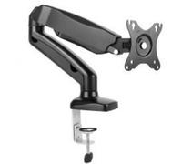 Support de bureau ART RAMM-L-15GD pour écran 13"-27" (33-68.6 cm), charge 6.5kg, VESA 75x75/100x100mm, réglage hauteur manuel, noir, métal