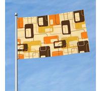 Art Moderne Du Milieu Du Xxe Siècle Garden Flag Couleurs Vives Drapeaux Décoratif Drapeau De Jardin Pour Jardin Maison Pelouse 3X5Ft