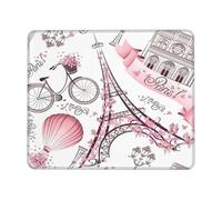 Art Moderne Roses De La Tour Eiffel À Paris Mouse Pad Portable Tapis Souris Douce Tapis De Souris pour Jeux Bureau Pc 25X30Cm