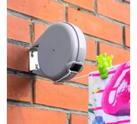 art moon Long - Corde à Linge Rétractable de 12 m pour Vêtements, Étendoir à Linge très Robuste et Résistant, Mécanisme Rétractable Automatique, Installation Facile sur Murs, Séchoir de Jardin