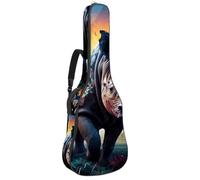 Art Mosaic Rhino 11 Housse pour guitare acoustique avec 2 poches bandoulière réglable et crochet arrière pour guitare électrique, basse et guitare classique, Art Mosaic Rhino, 42.9x16.9x4.7 in,