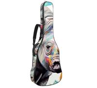 Art Mosaic Rhino 21 Housse pour guitare acoustique avec 2 poches bandoulière réglable et crochet arrière pour guitare électrique, basse et guitare classique, Art Mosaic Rhino, 42.9x16.9x4.7 in,