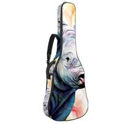 Art Mosaic Rhino 39 Sac pour guitare acoustique avec 2 poches bandoulière réglable et crochet arrière pour guitare électrique, basse et guitare classique, Art Mosaic Rhino, 42.9x16.9x4.7 in, Élégant