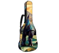 Art Mosaic Rhino 57 Sac pour guitare acoustique avec 2 poches bandoulière réglable et crochet arrière pour guitare électrique, basse et guitare classique, Art Mosaic Rhino, 42.9x16.9x4.7 in, Élégant