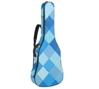 Art Mosaic Sac pour guitare acoustique avec 2 poches bandoulière réglable et crochet arrière pour guitare électrique, basse et guitare classique Bleu ciel, Art Mosaic Bleu ciel, 42.9x16.9x4.7 in,