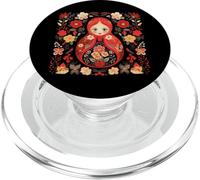 Art Motif de Fleurs Culture Russe Chat Khokhloma Russe PopSockets PopGrip pour MagSafe