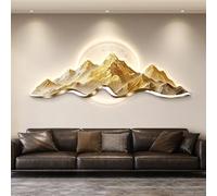 Art Mural 3D Paysage Créatif Sans Cadre, Tableau Décoratif 3D en Relief avec Éclairage LED à Brancher, Décoration Murale de Fond, pour Salon, Bureau et Salle d’Étude(B,120*45CM/47.2*19.7in)