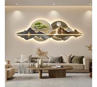 Art mural à LED 3D, paysage de montagne à intensité variable, décoration murale moderne rétroéclairée pour salon, chambre à coucher, bureau