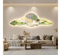 Art mural à LED 3D, paysage de montagne à intensité variable, décoration murale moderne rétroéclairée pour salon, chambre à coucher, bureau