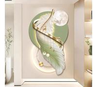 Art mural à LED 3D, peinture à plumes éclairées pour décoration d'intérieur, œuvre d'art décorative pour salon et couloir
