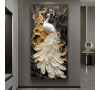 Art Mural à LED, Décoration murale 3D, Peinture fantasme Moderne Sculpture Murale illuminée Lampe Murale, Pour la maison, le bureau, la chambre à coucher, le salon(White-2,60*120cm/23.6*47.2in)