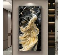Art Mural à LED, Décoration murale 3D, Peinture fantasme Moderne Sculpture Murale illuminée Lampe Murale, Pour la maison, le bureau, la chambre à coucher, le salon(Gold-1,50*100cm/19.7*39.5in)