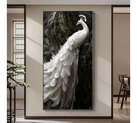 Art Mural à LED, Décoration murale 3D, Peinture fantasme Moderne Sculpture Murale illuminée Lampe Murale, Pour la maison, le bureau, la chambre à coucher, le salon(White-5,60*120cm/23.6*47.2in)