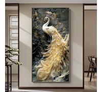 Art Mural à LED, Décoration murale 3D, Peinture fantasme Moderne Sculpture Murale illuminée Lampe Murale, Pour la maison, le bureau, la chambre à coucher, le salon(Gold-2,60*120cm/23.6*47.2in)