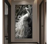 Art Mural à LED, Décoration murale 3D, Peinture fantasme Moderne Sculpture Murale illuminée Lampe Murale, Pour la maison, le bureau, la chambre à coucher, le salon(White-4,60*120cm/23.6*47.2in)