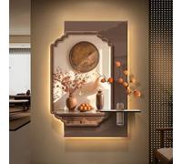 Art Mural À LED en Grès - Décorations Murale 3D avec Lumière LED, Fresque Murale Suspendue Moderne pour Entrée, Salon, Couloir Et Chambre À Coucher(C,60 * 90cm/23.6 * 35.4in)