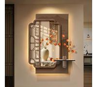 Art Mural À LED en Grès - Décorations Murale 3D avec Lumière LED, Fresque Murale Suspendue Moderne pour Entrée, Salon, Couloir Et Chambre À Coucher(A,80 * 120cm/31.5 * 47in)