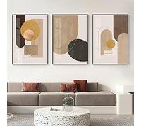 Art mural abstrait couleur bloc affiche impression moderne minimaliste toile peinture photos pour salon décoration de la maison (70x100cm/27.5 "x39.4") x3 sans cadre