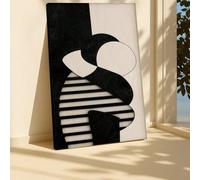 Art mural abstrait en noir et blanc, formes géométriques, affiches et impressions sur toile, pour salon, salle de bain, peinture décorative, cadre 30 x 40 cm